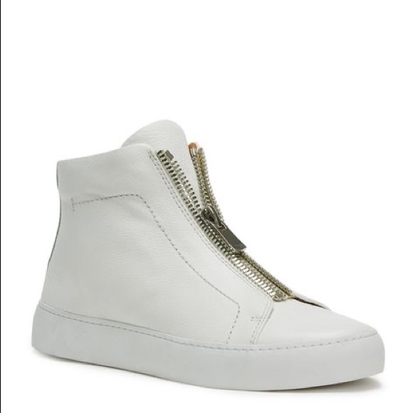 frye leather high top sneakers